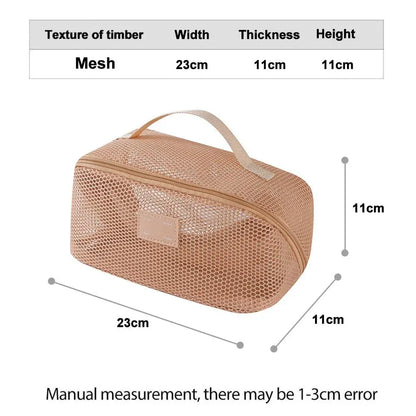 Mesh Large Capacity Cosmetic Bag Multifunction Travel Cosmetic Bag Women Toiletries Organizer Female Storage Make Up Case Tool