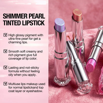 Polarizing Lipstick Starlight Holographic Shimmer Lip Stick Long Lasting Moisturizing Plumping Glitter Metallic Lip Tint Makeup