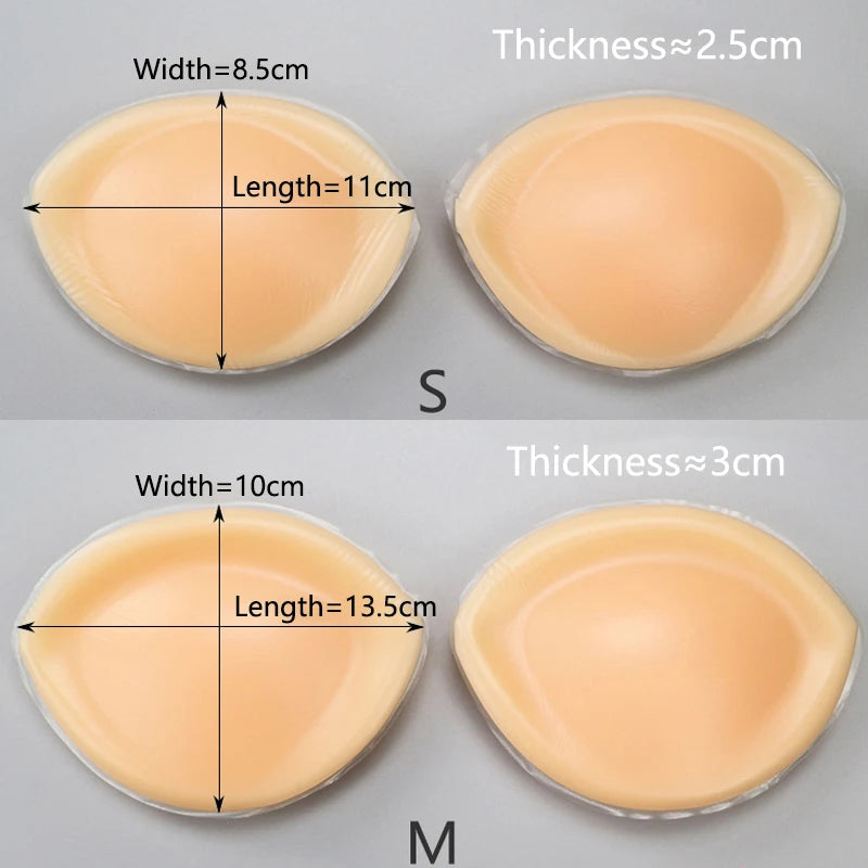 Silicone Bra Inserts Invisible Clear Lift Up Gel Breast Pads Cup Enhancer Push-Up Breast Pasties For Bras Bikinis Swimsuits