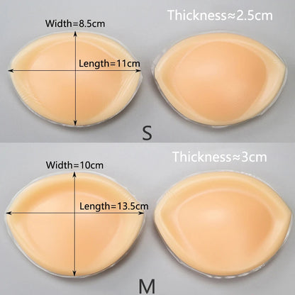 Silicone Bra Inserts Invisible Clear Lift Up Gel Breast Pads Cup Enhancer Push-Up Breast Pasties For Bras Bikinis Swimsuits