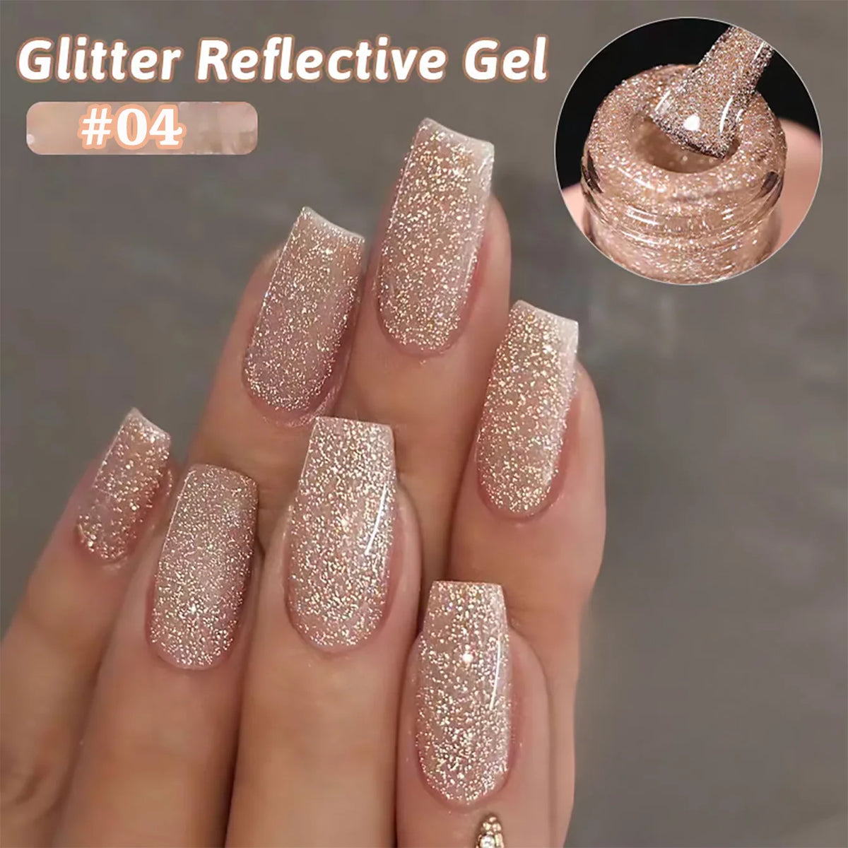 ZH 1-4Pcs 12ML Pink Blue White Green Color Series Ladybug Glitter Gel Nail Polish, Popular Yun Brocade Diamond Gel Polish