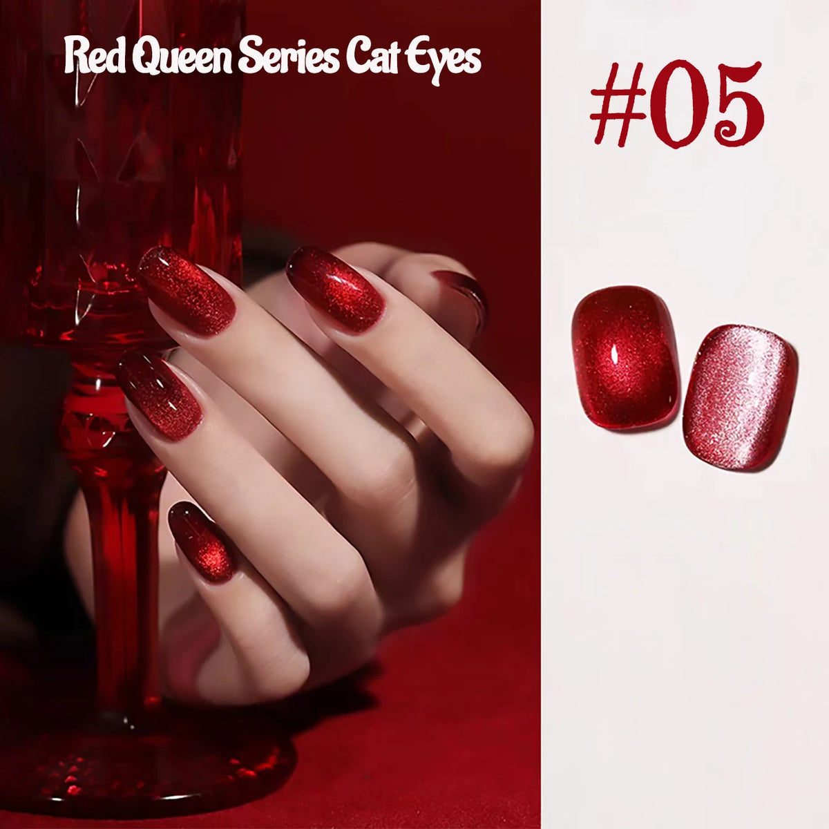 MN 12ML 1-21PCS Hot Selling Red through Half the Sky Cat Eye Nail Polish New Whitening Glass Bead Cat Eye Nail Polish Nail Art