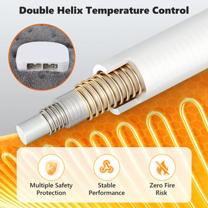 60x30cm Electric Blanket 10 Levels Heating Pad Double Helix Temperature Control Timing Thermal Mat for Office Home Period Cramps