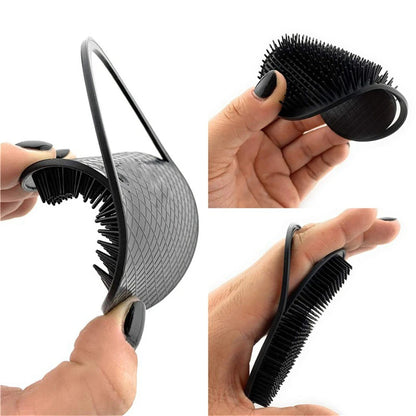 Small Round Hair Brush Pocket Comb Hair Men Beard Mustache Palm Travel Scalp Massager Portable Massage Brushes