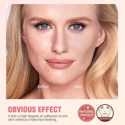 CACE Face Pressed Powder Oil Control Natural Foundation Powder Smooth Finish Concealer Setting Powder Make Up For Women 3 Colors