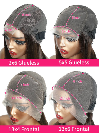 20 22 24 Inch 5x5 Transparent Bone Straight #2 Color 13x4 13x6 Lace Frontal Wig 250 Density Vietnamese Human Hair Wigs For Women