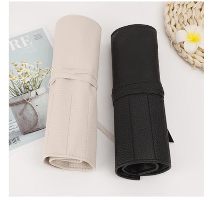 Roll Up Makeup Brush Holder, Makeup Brush Organizer, Travel Makeup Brushes Bag Cosmetic Bags Pouch For Women Eyebrow Brushes