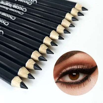 1/3Pcs Waterproof and Sweat-Proof Black Matte Eyeliner Pencil Long-Lasting Smudge-Proof Eye liner Suitable for Heavy Eyes Makeup
