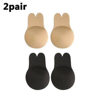 Women Breast Lifting Stickers Push Up Bras Silicone Invisible Chest Strapless Breast Rabbit Lift Up Tape Nipple Cover Bra Pads
