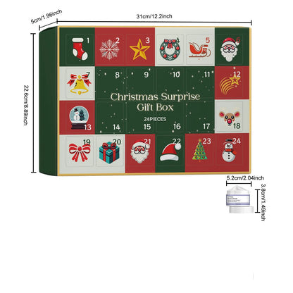 Girls Makeup Advent Calendar Surprise Blind Box 24pcs Skin Care Products Gift Box Christmas Countdown Calendar Beauty Care Set