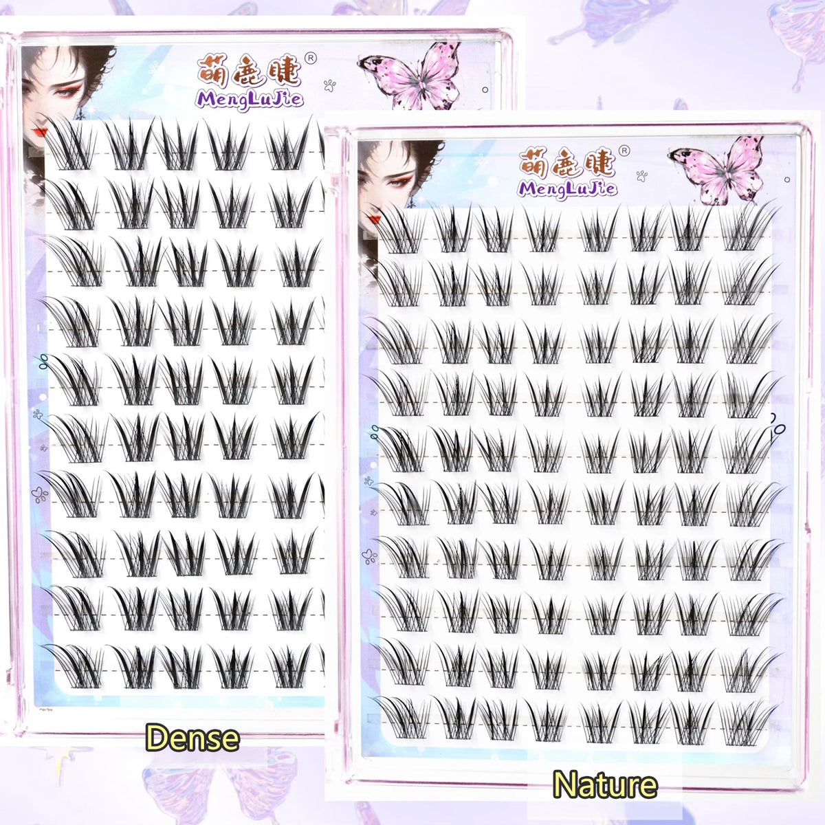 New Chinese Style False Eyelashes Foxes Style Dense Single Cluster Segmented Natural Wispy Lash Enlarge Eyes Perfect Eye Makeup