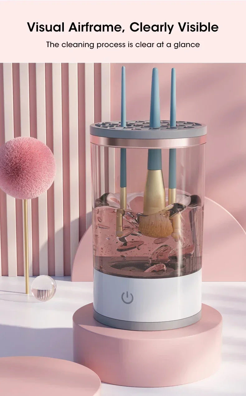 3 In 1 USB Electric Makeup Brush Cleaner Portable Makeup Brushes Lazy Cleaning Brush Tool Automatic Makeup Brush Cleaning