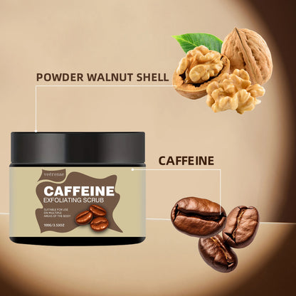 CAFFEINE EXFOLIATING SCRUB - Ice-cream texture, lightweight, non-sticky, non-pore-clogging. Ideal gift for all skin types