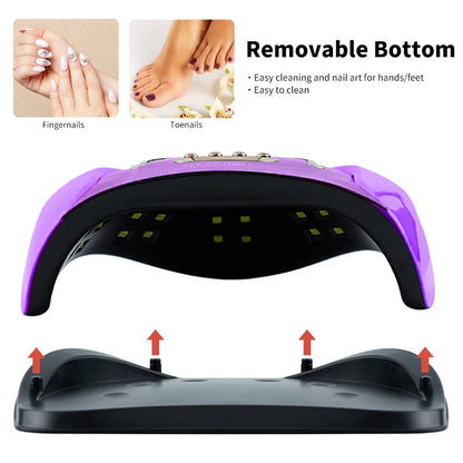 Professional UV LED Nail Lamp for Drying Nails, Gel Varnish Dryer with 57/36 LEDs, Ice Lamp for Manicure Art Salon Tools