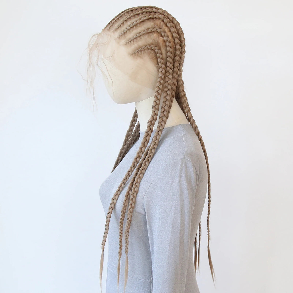 Black Braided Wigs Synthetic Full Lace Wig Glueless Full Lace Synthetic Wig Heat Resistant Fiber Wig for Women Daily Wear