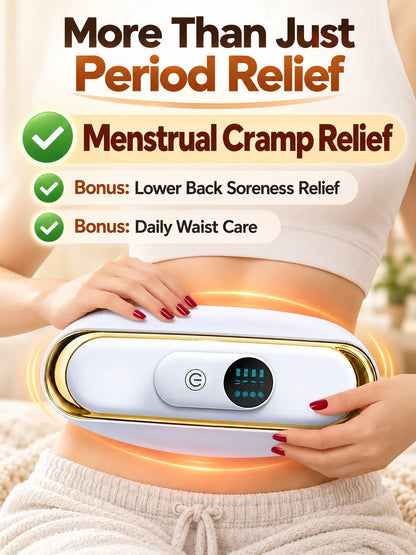 3 in 1 Heating Vibration Waist Belt Period Pain Relief Menstrual Cramp Massager for Lower Back Relax & Waist Shaping Aid