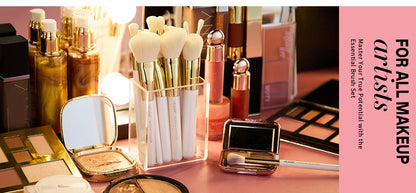 Jessup Makeup Brushes set 15pcs White Makeup Brush Foundation Contour Concealer Premium Synthetic Eyeshadow Cosmetic Tools T518