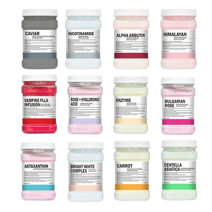 650g Enzyme Crystal Facial Mask Powder Carrot Soft Mask Powder Moisturizing Rose Petal Jelly Mask Mud Face Care