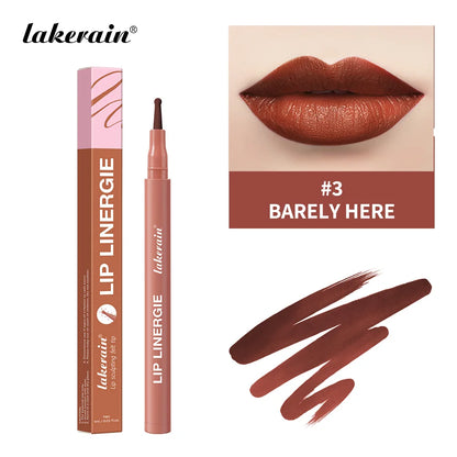 Lakerain Lip Liner Waterproof Transfer-proof Long-lasting Wear Pen Style Felt Head Design Blendable Lip Liner Stain Pen