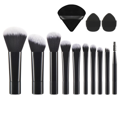 10 color Mini makeup brush Travel portable Makeup Tool Makeup Puff - Palm Brush Professional Makeup tool set Christmas gift