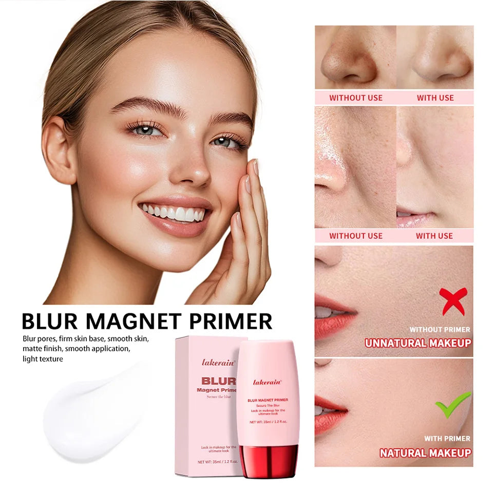Blur Magnet Primer & Eraser Foundation Stick Long Lasting Pore Minimizing Smooth Face Makeup Oil Control Matte Christmas Gift