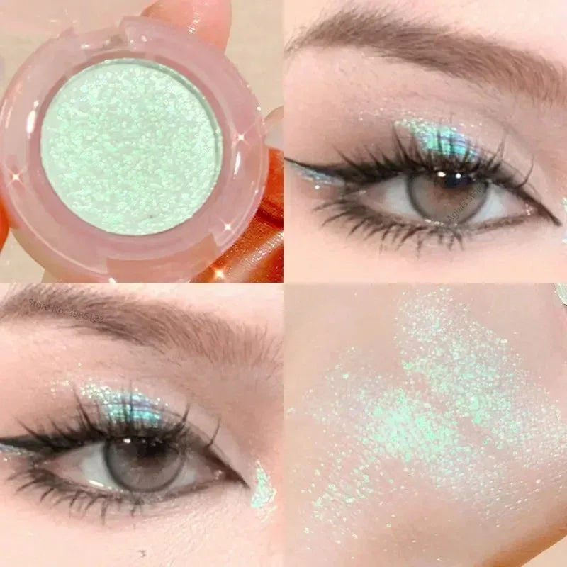 Diamond Glitter Monochrome Eyeshadow Palette Sequins Pearlescent Highlighter Powder Makeup Brighten Shiny Eyes Makeup Cosmetics