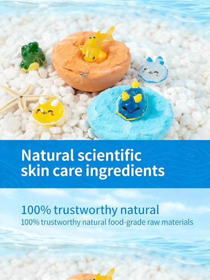 Kids Bath Bombs Toy Surprise Hidden Glow in Dark Toys Natural Organic Bath Fizz Balls Gift Set for Children Holiday Gift Set