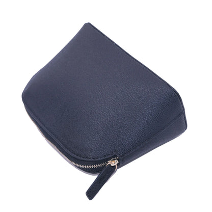 Customized Letters PU Leather Cosmetic Storage Bag Classic Simple Atmosphere Solid Color Make Up Bag Advanced Zipper Wash Bag