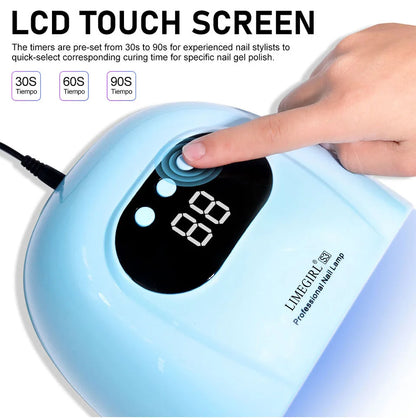 LIMEGIRL 24LED UV Lamp for Nails Gel Polish Varnish Drying With LED Display And Motion Sensing Professional Manicure UV Lamp for Acrylic Resin Dryer Home Use Tool