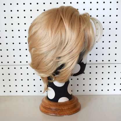 613 Blonde Short Bob Straight Wig for Man 8 Inch 13*4 Synthetic Lace Wigs 150% Density with Heat Resistant Fiber Hair Wig