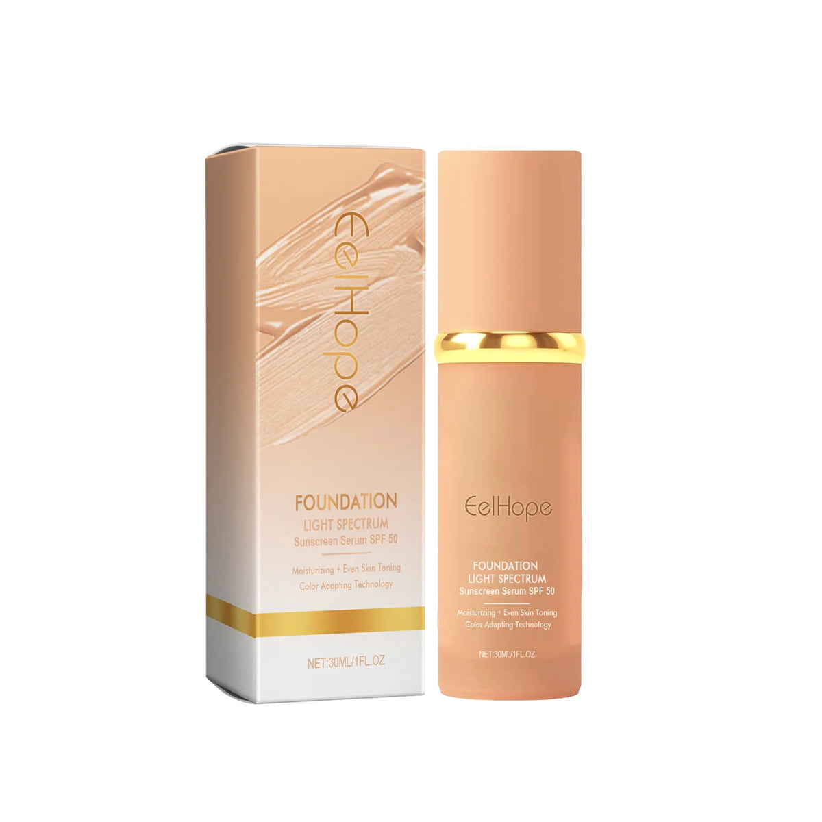 4-in-1 Foundation Liquid Makeup Hydrate Full Coverage Concealer Spf 50 Light Spectrum Sunscreen Serum Repair Moisturizing Primer