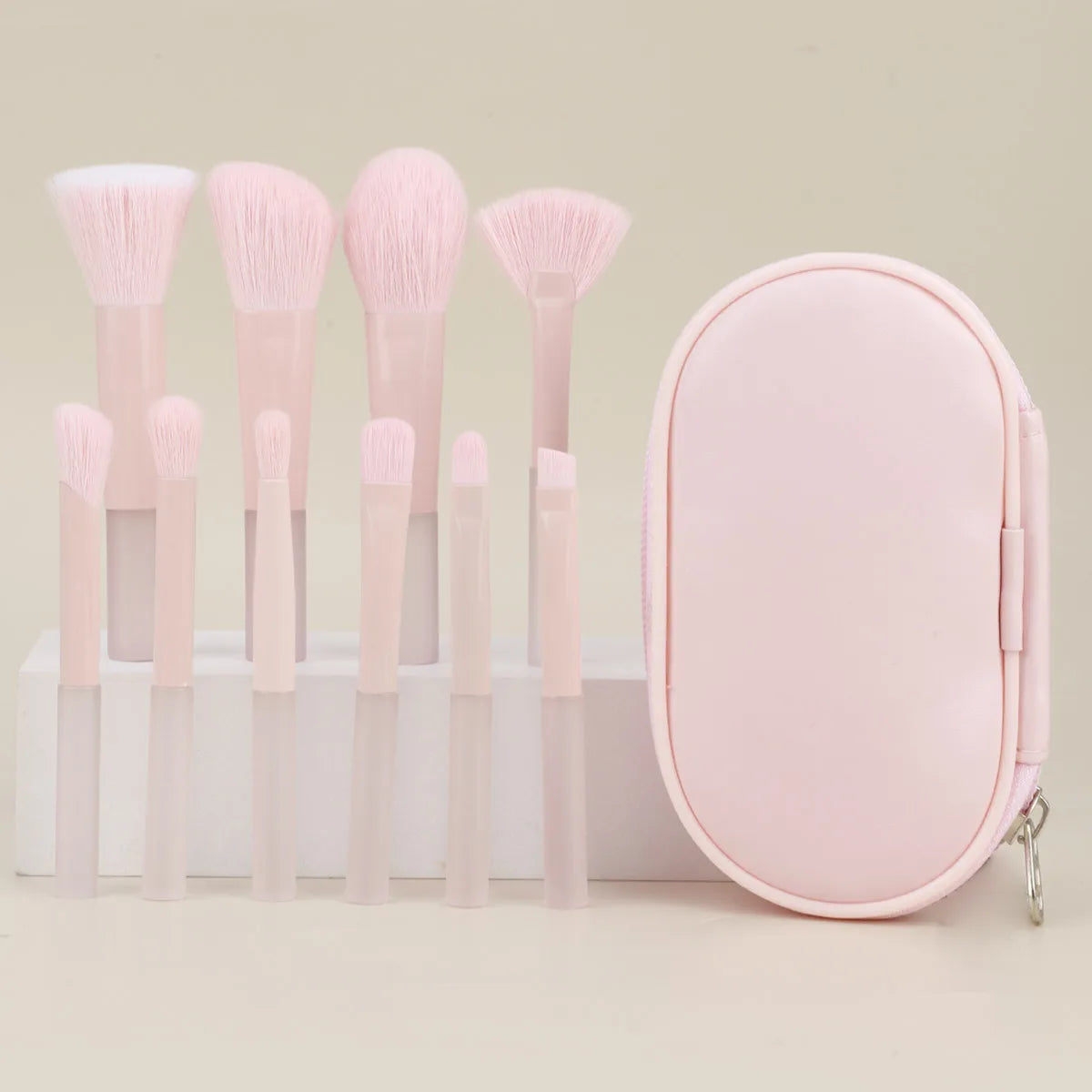 New Mini Makeup Brush Set 10PCS Eyeshadow Loose Powder Brush Travel Portable Soft Hair Makeup Tools Christmas Gift