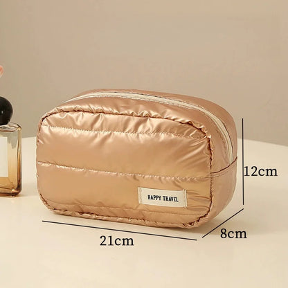 Travel Makeup Bag, Large Capacity Cosmetic Bags for Women, Portable Waterproof Toiletry Bag Makeup Organizer Bag with Handle