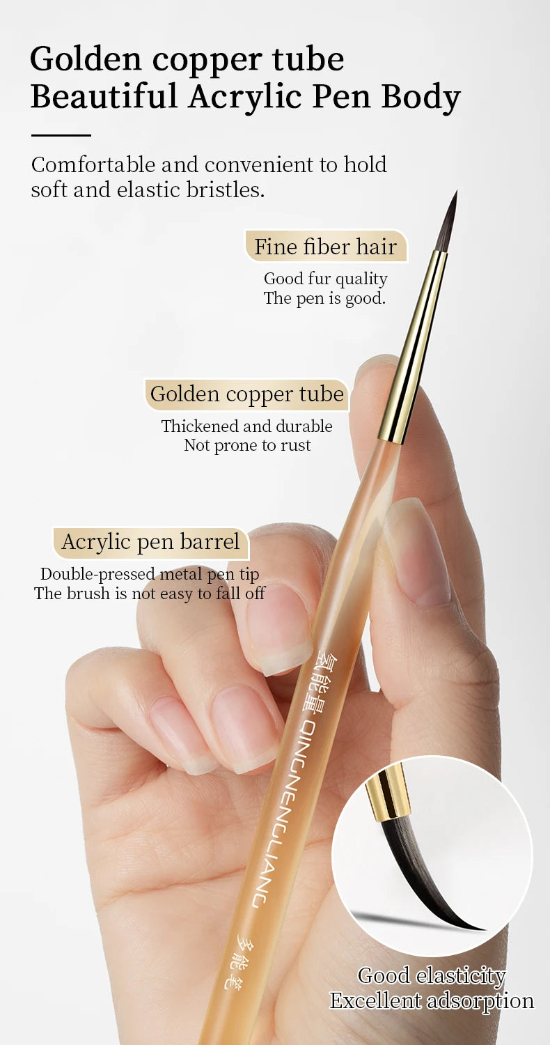 QINGNENGLIANG Nail Art Brush Painting Drawing Pen for Lines Grid Flower Butterfly DIY Multifunctional Manicure Design Tool