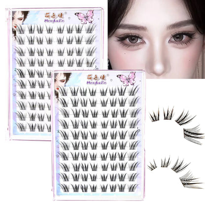 New Chinese Style False Eyelashes Foxes Style Dense Single Cluster Segmented Natural Wispy Lash Enlarge Eyes Perfect Eye Makeup