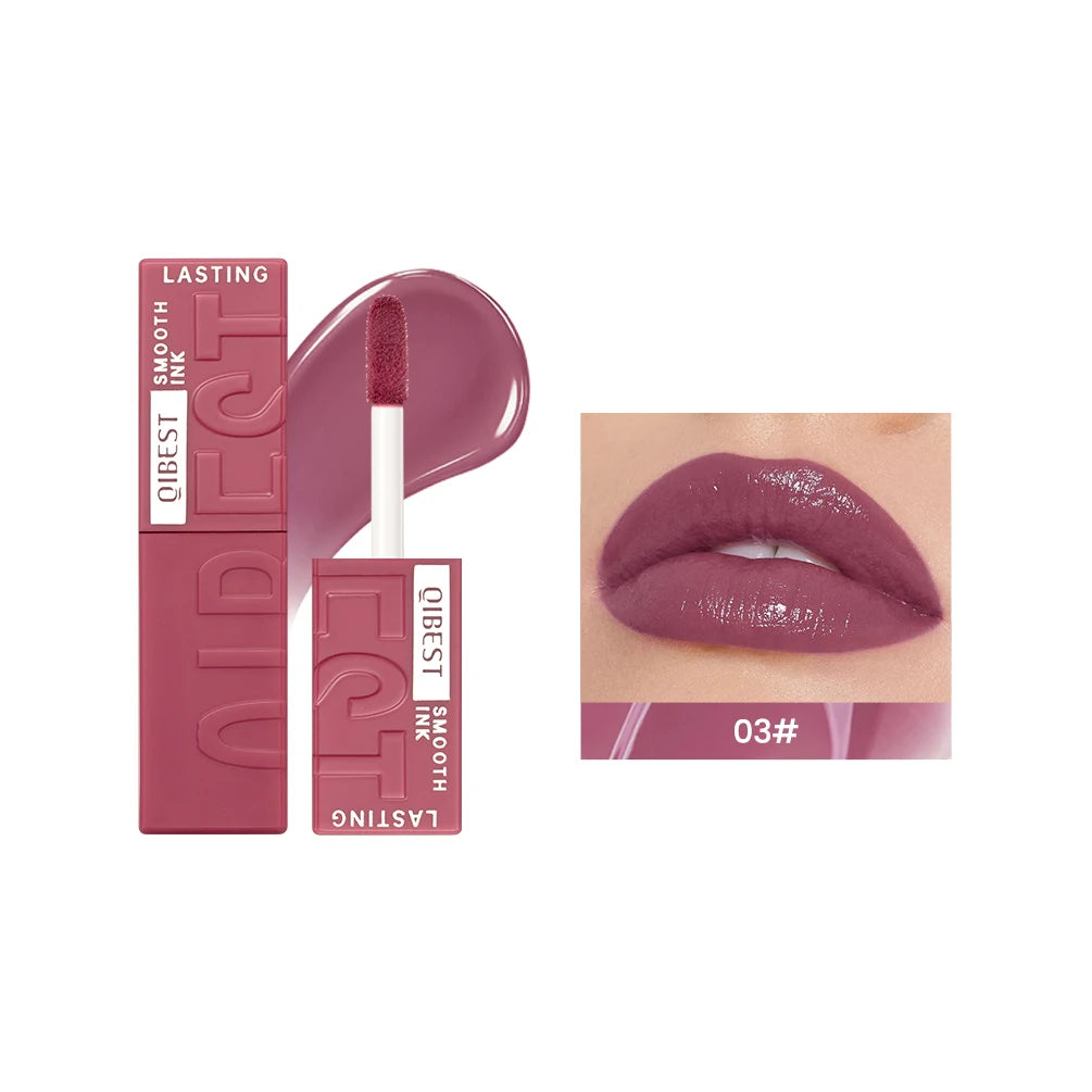 QIBEST 8 Color Watery Lip Gloss Waterproof Long Lasting Mirror Lip Glaze Moisturizing Liquid Lipstick Tint Women Makeup Cosmetic