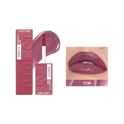 QIBEST 8 Color Watery Lip Gloss Waterproof Long Lasting Mirror Lip Glaze Moisturizing Liquid Lipstick Tint Women Makeup Cosmetic
