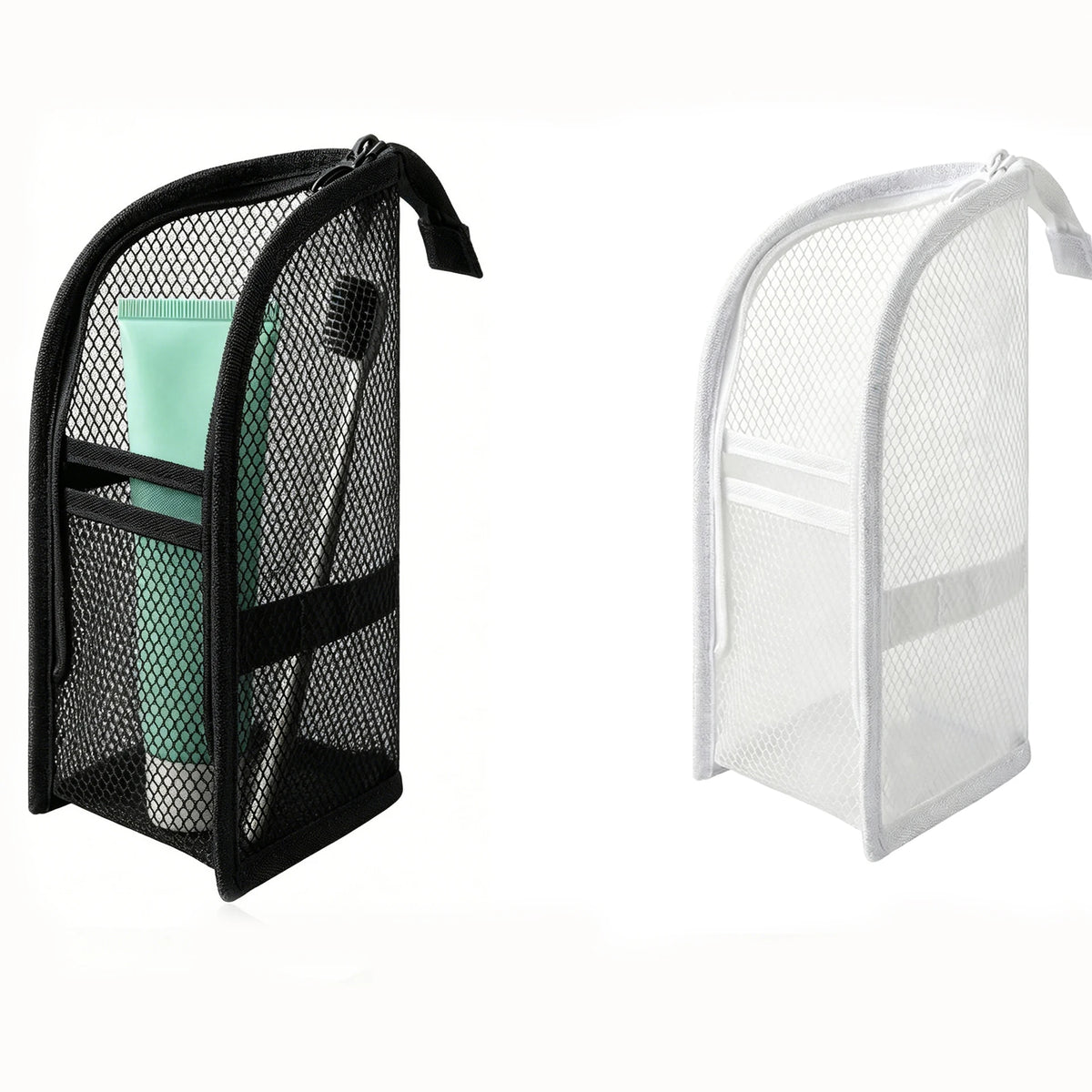 Waterproof Foldable Mesh Toiletry Bag Set for Women Portable Travel Organizer Stand-Up Cosmetic Pouch Bathroom Accessories