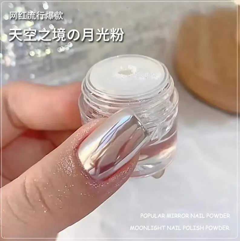5ML/Jar Silver Metallic Painting Gel Nail Polish Sparkling Glitter Nail Art Gel Varnish Mirror Effect UV Gel Polish Manicure Art