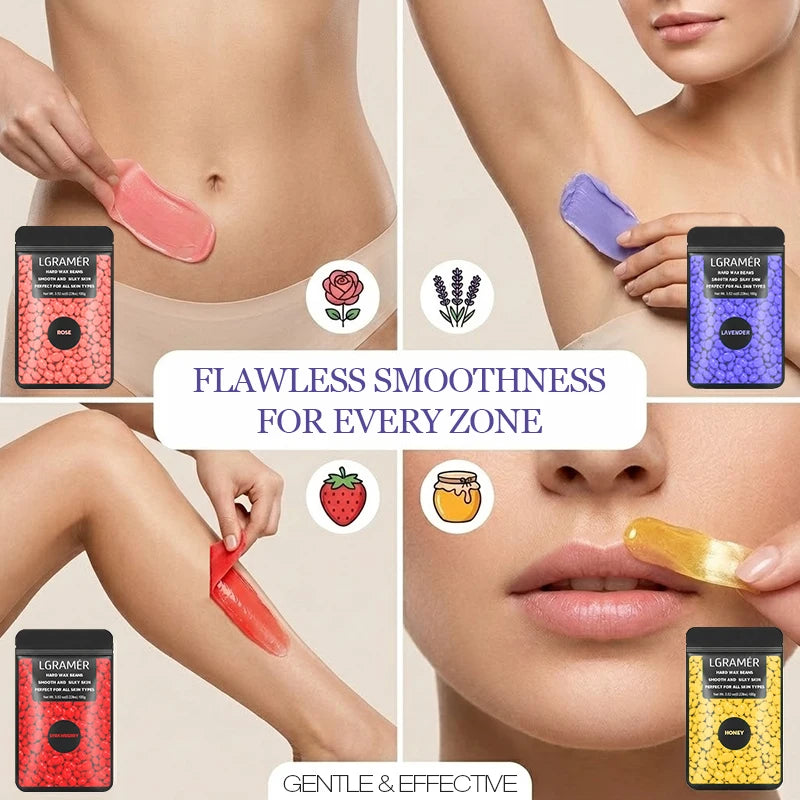 100g/200g/400g Multi Scent Hard Wax Beans Gentle Painless Hair Removal No Irritation Depilatory Hot Film Wax For Full Body