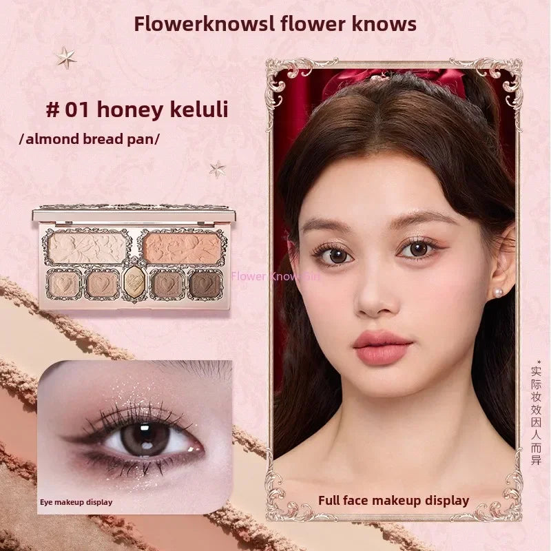 Flowerknows Strawberry Cupid Collection Facial Complexion Palette Blush Eyeshadow Highlighter Flower Know Face Bronzer Palette