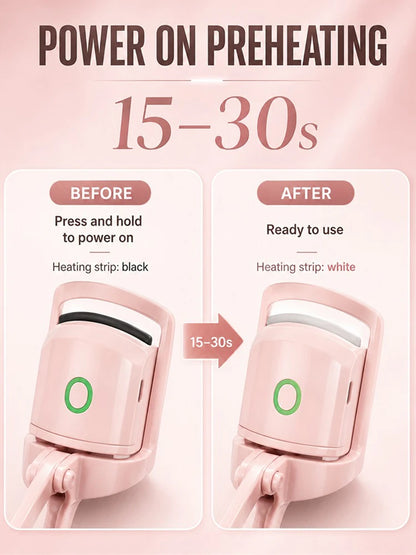 Electric Eyelash Curler Natural Curly Lash Curling Makeup Tool Hand‑Held Cosmetic Accessory for Daily Eye Makeup