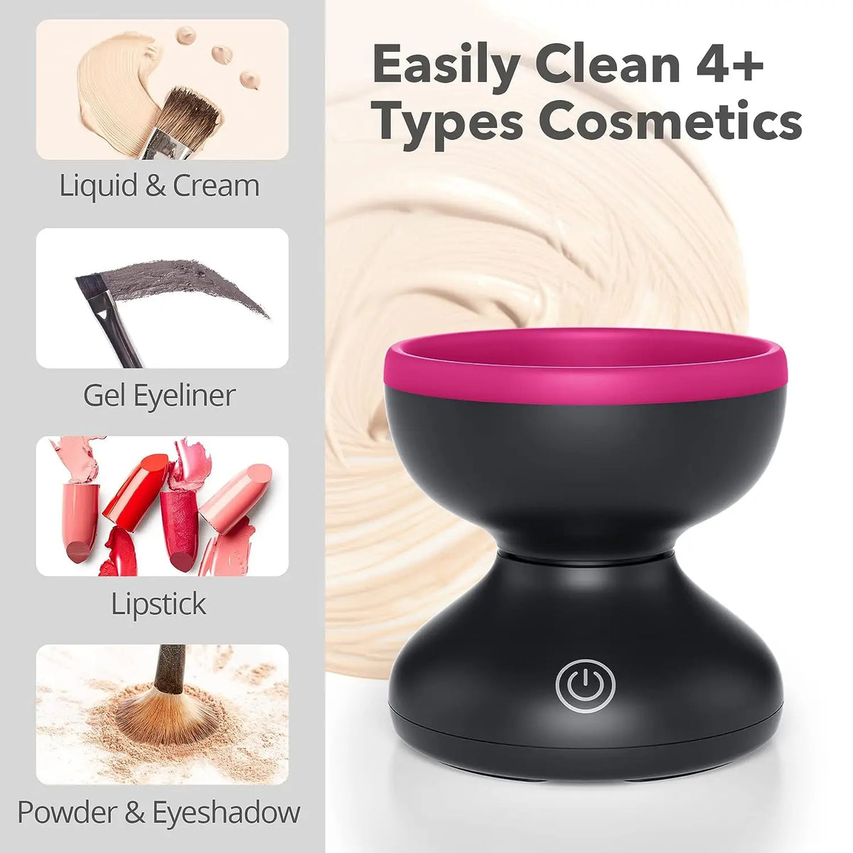 portable Electric Makeup Brush Cleaning Machine USB Cleaning Tool Suitable for Various Sizes of Beauty Makeup Brushes Artifact