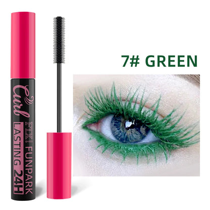 Multicolor Curling Mascara Waterproof Fast Drying Eyelashes Extension Lashes Korean Makeup Lasting White Blue Purple Mascara