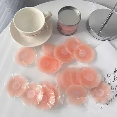 12pcs Women Invisible Nipple Cover Stickers Self-adhesive Chest Breast Petals Silicone Lift Up Paddings Reusable Patch Bra Pads