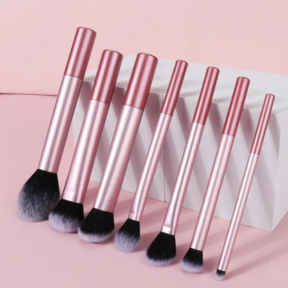 8 PCS Long‑Handle Makeup Brush Set, Multi‑Color Ultra‑Soft Brushes, Powder Blush Eyeshadow Brushes for Beginners