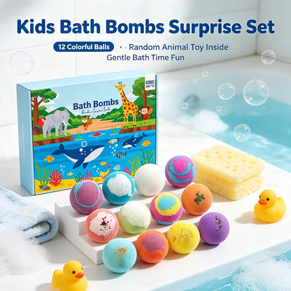 Kids Bubble Bath Ball Moisturizing Skin Care Relaxing Bathtime Surprise Hidden Toy Birthday Holiday Gift Boy&girl Bath Fizz Ball