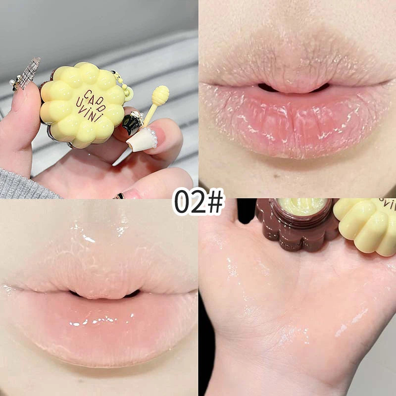 Cappuvini Macaron Fruit Flavor Lip Mask Deeply Hydrating Long-Lasting Moisturizing Soften Fine Lines Lip Care Lipstick Base