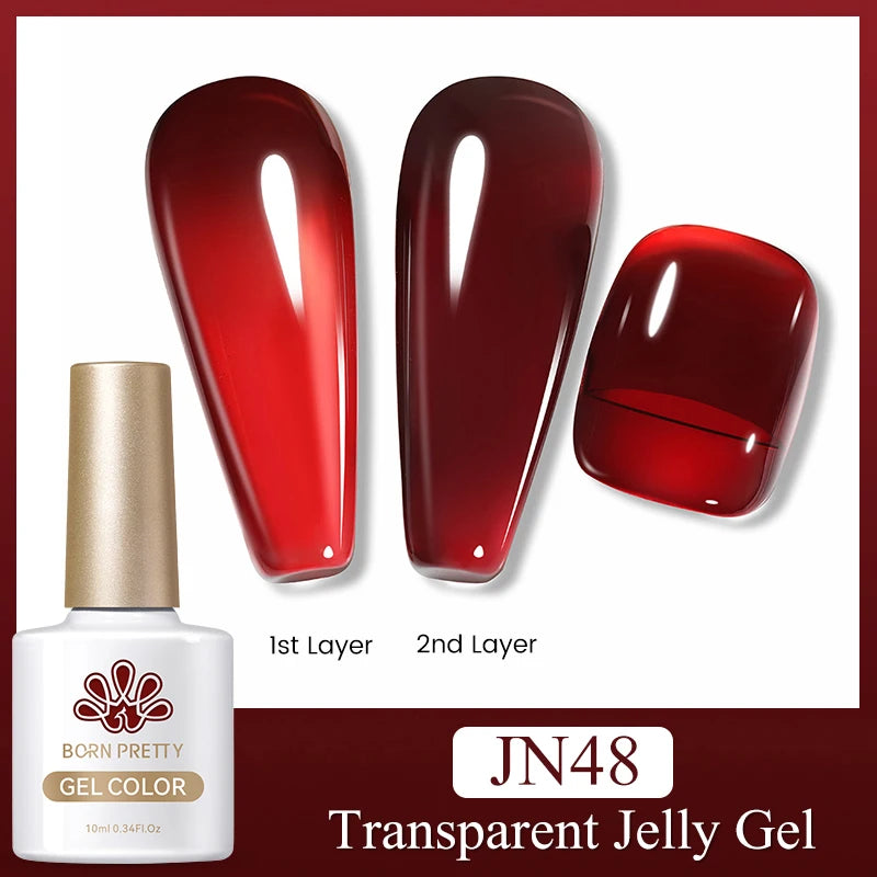 BORN PRETTY 10ml Rainbow Glass Cat Magnetic Nail Gel Polish Sparkling Double Light Reflective Glitter Colorful Laser Varnish