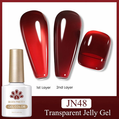 BORN PRETTY 10ml Rainbow Glass Cat Magnetic Nail Gel Polish Sparkling Double Light Reflective Glitter Colorful Laser Varnish